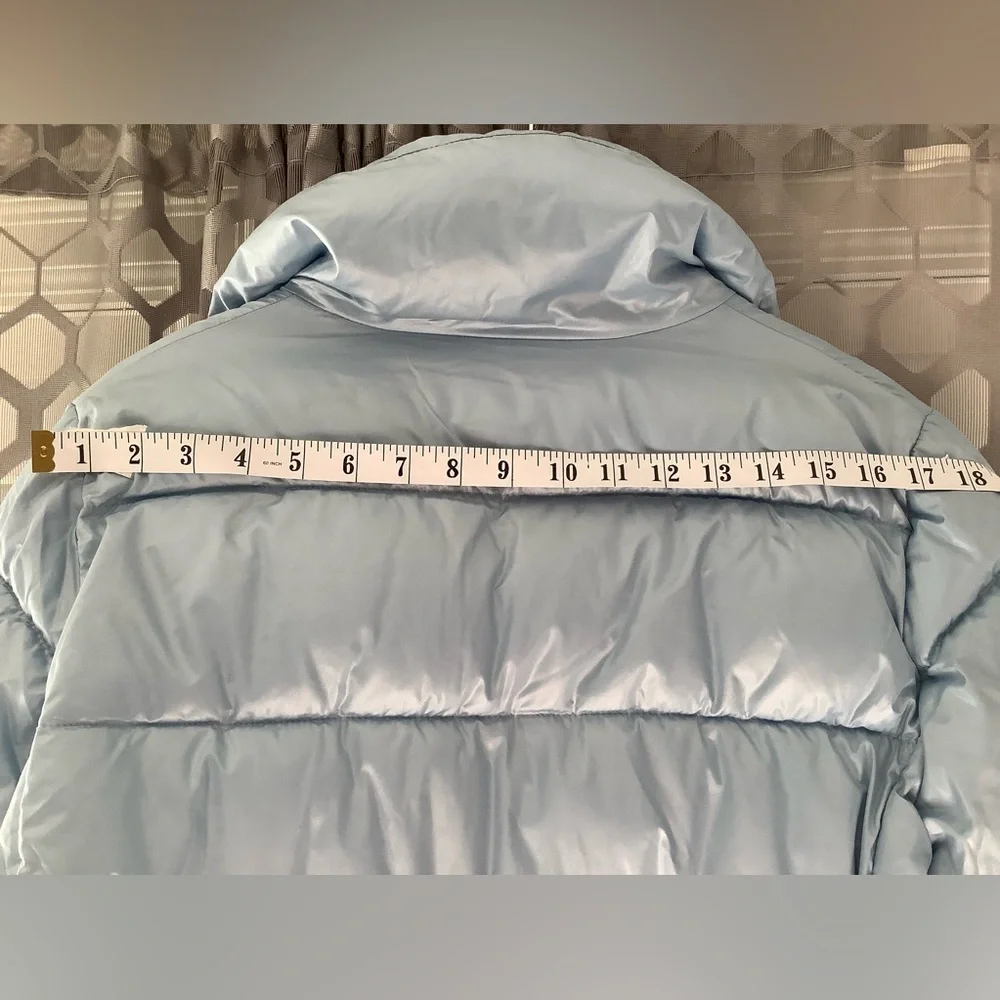 Joe Fresh, baby blue women’s puffer jacket, winter coat. Sz Med. - Picture 9 of 12